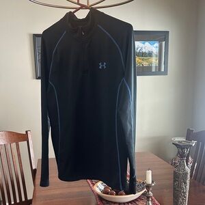 Under Armour Black and Blue Quarter Zip Top